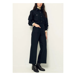 Sessùn - Pantalones de fibra reciclada Alberwool | Negro