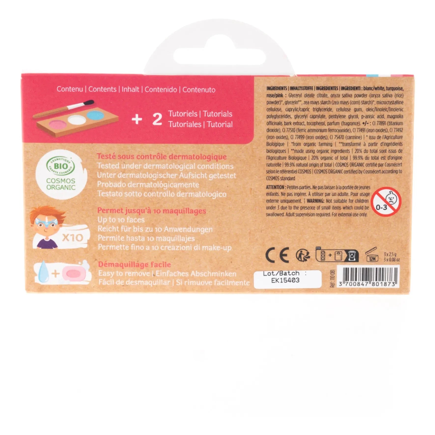 Namaki - Set de Maquillaje de 3 Colores Princesa y Unicornio | Rosa