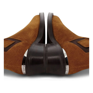 Socque Paris - Botines de gamuza Clyde | Caramelo
