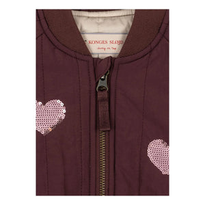 Konges Sløjd - Juno Hearts Pul Payetli Bomber Ceket | Bordo