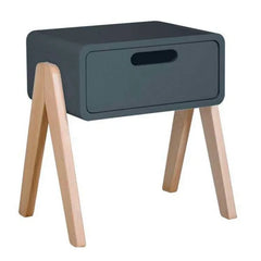 Laurette - Mesita de noche Robot pequeño de madera natural | Carbono