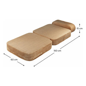 Wigiwama - Sillón para chimenea de terciopelo | Marrón