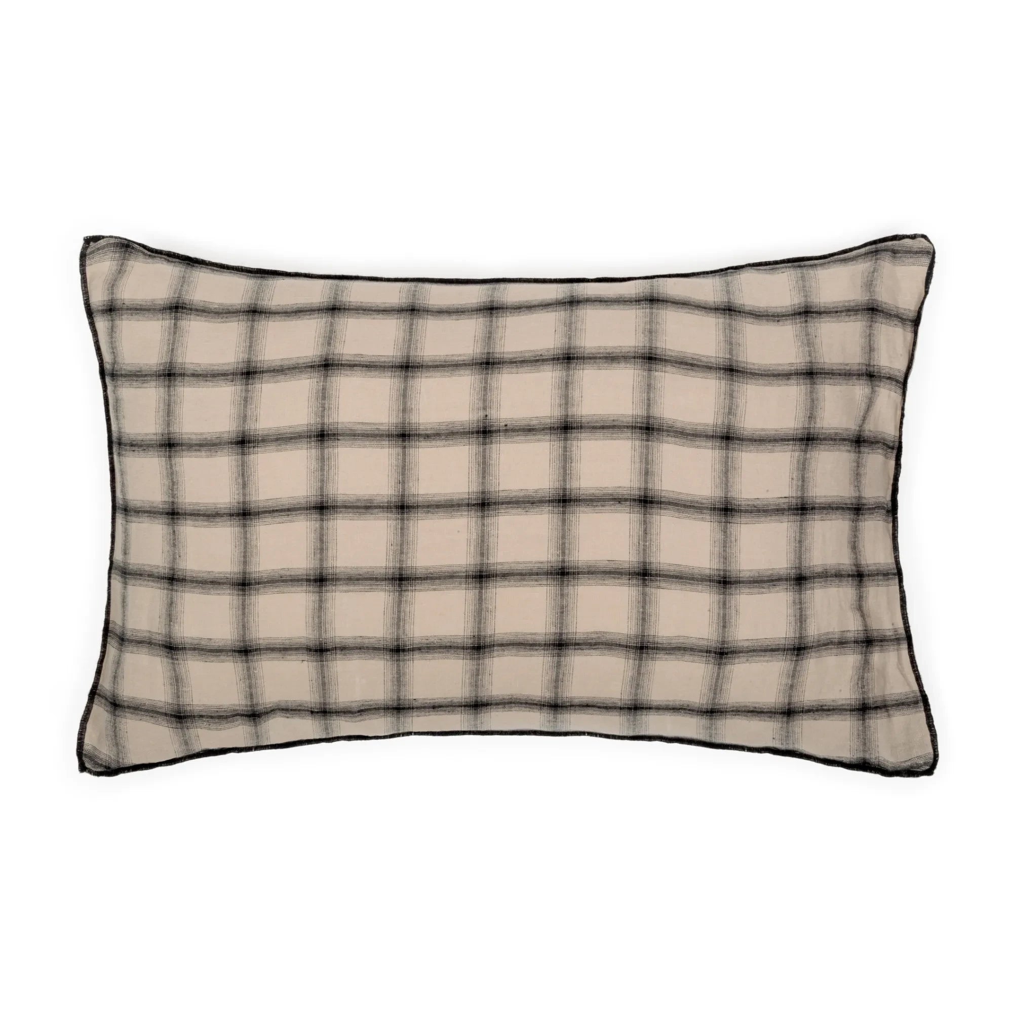 Le Monde Sauvage - Funda de almohada de lino lavado Highlands | Rosa beige