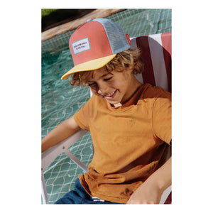 Hello Hossy - Gorra Trucker Mini de Algodón Orgánico con Visera Curva | Coral