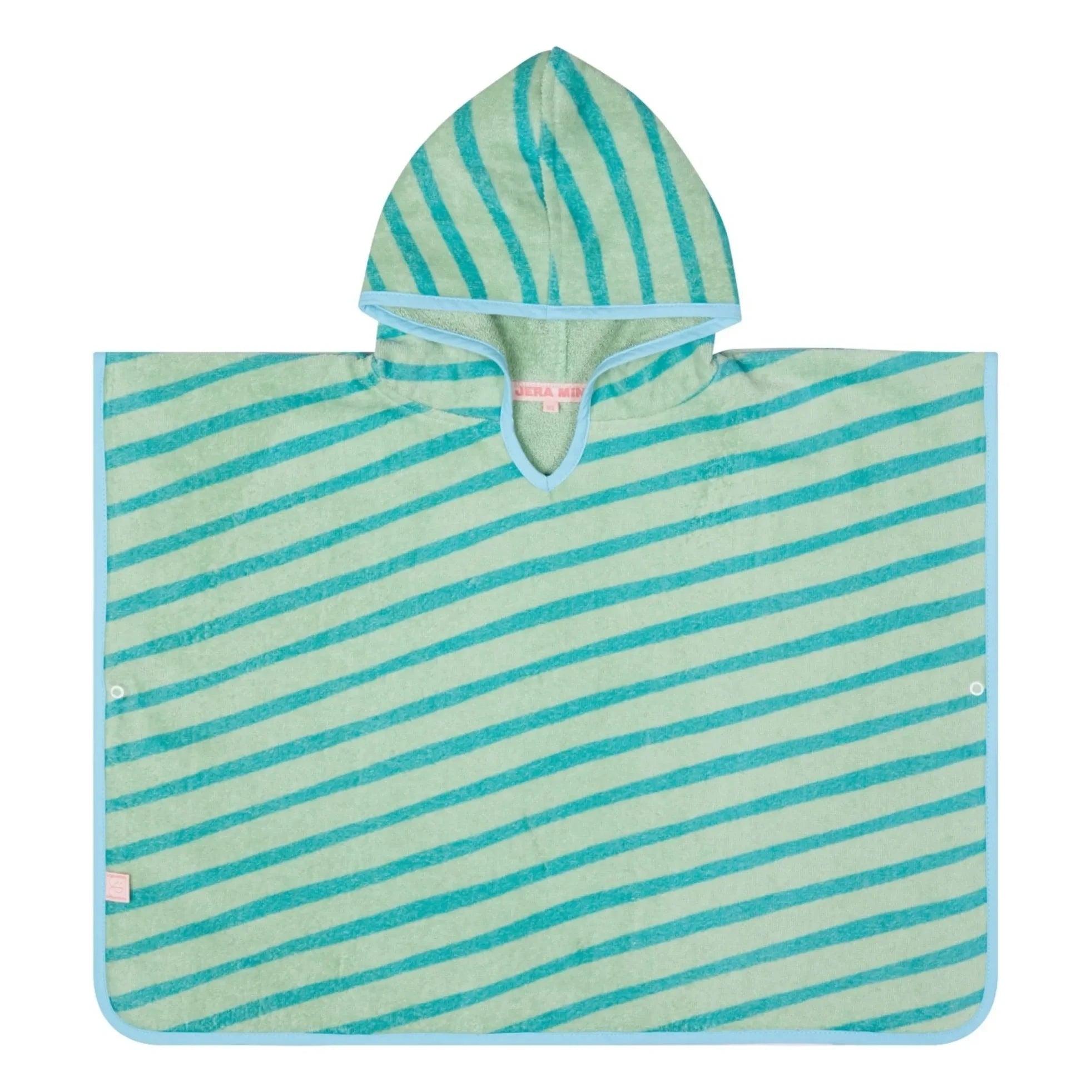 Jera Mini - Poncho de toalla a rayas | Verde
