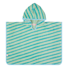 Jera Mini - Poncho de toalla a rayas | Verde