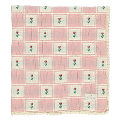 Bebe Organic - Manta de algodón orgánico Bella Tulipes | Rosa