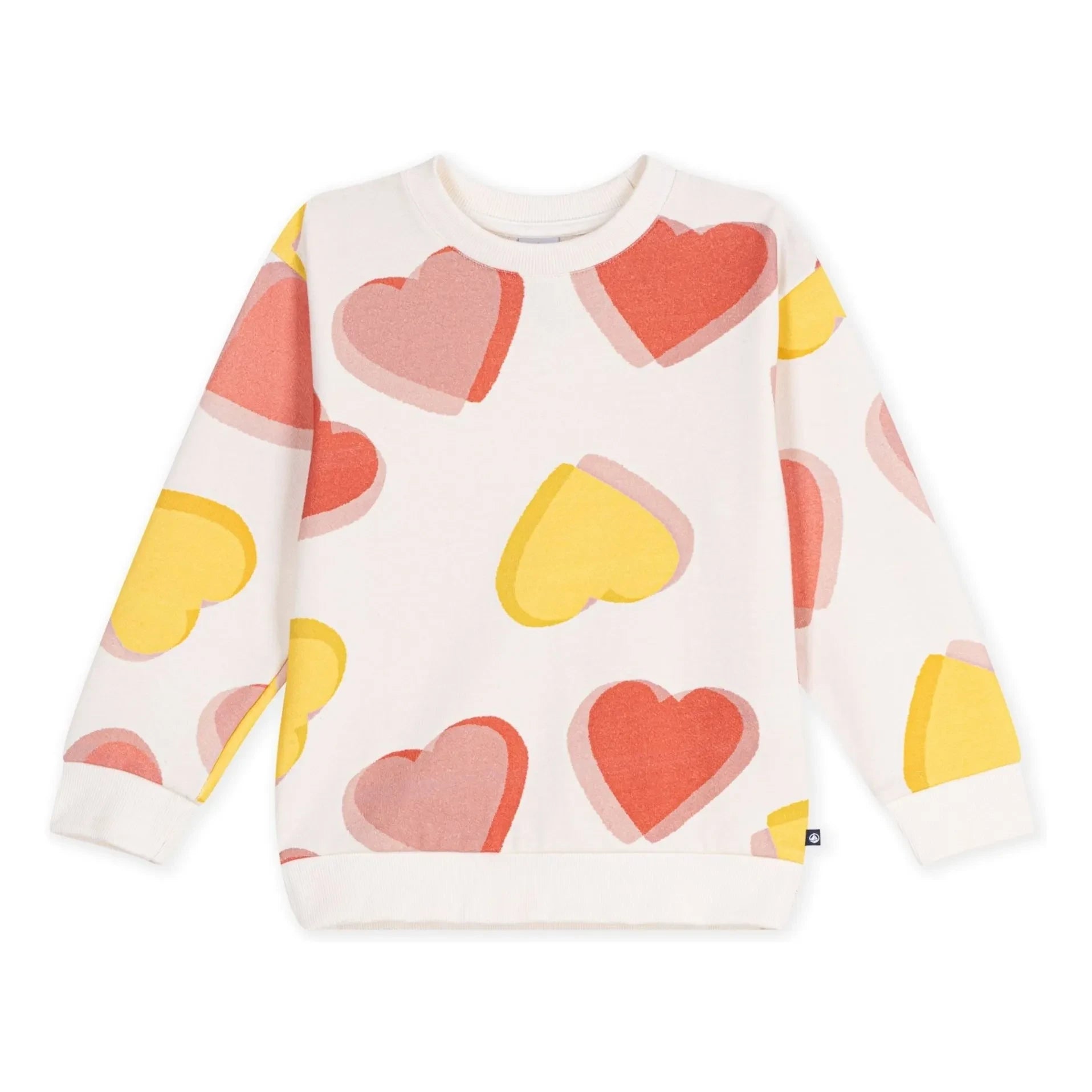 Petit Bateau - Sweat hearts | Beyaz