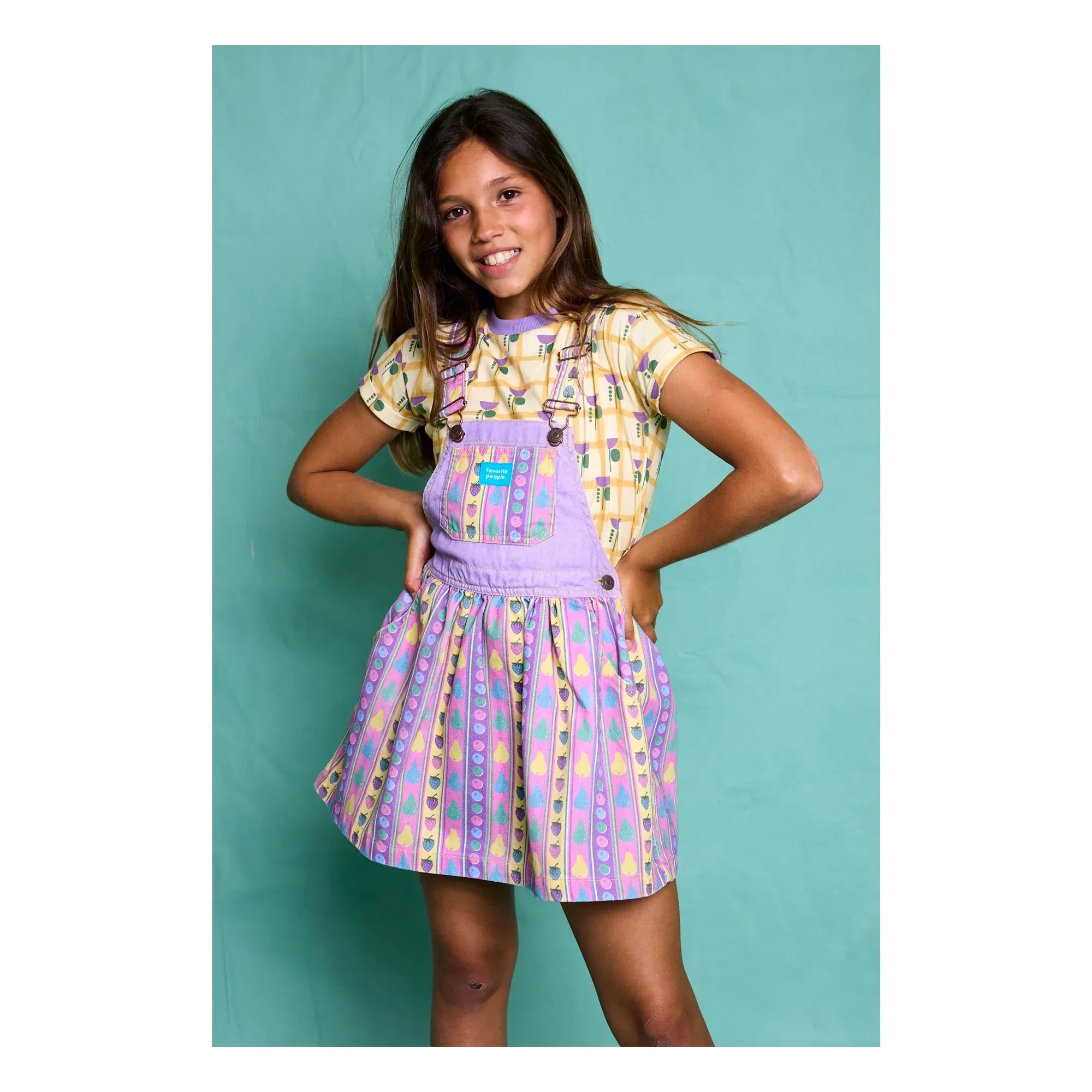 Favorite People - Vestido Peto Panna Cotta Fruits | Morado