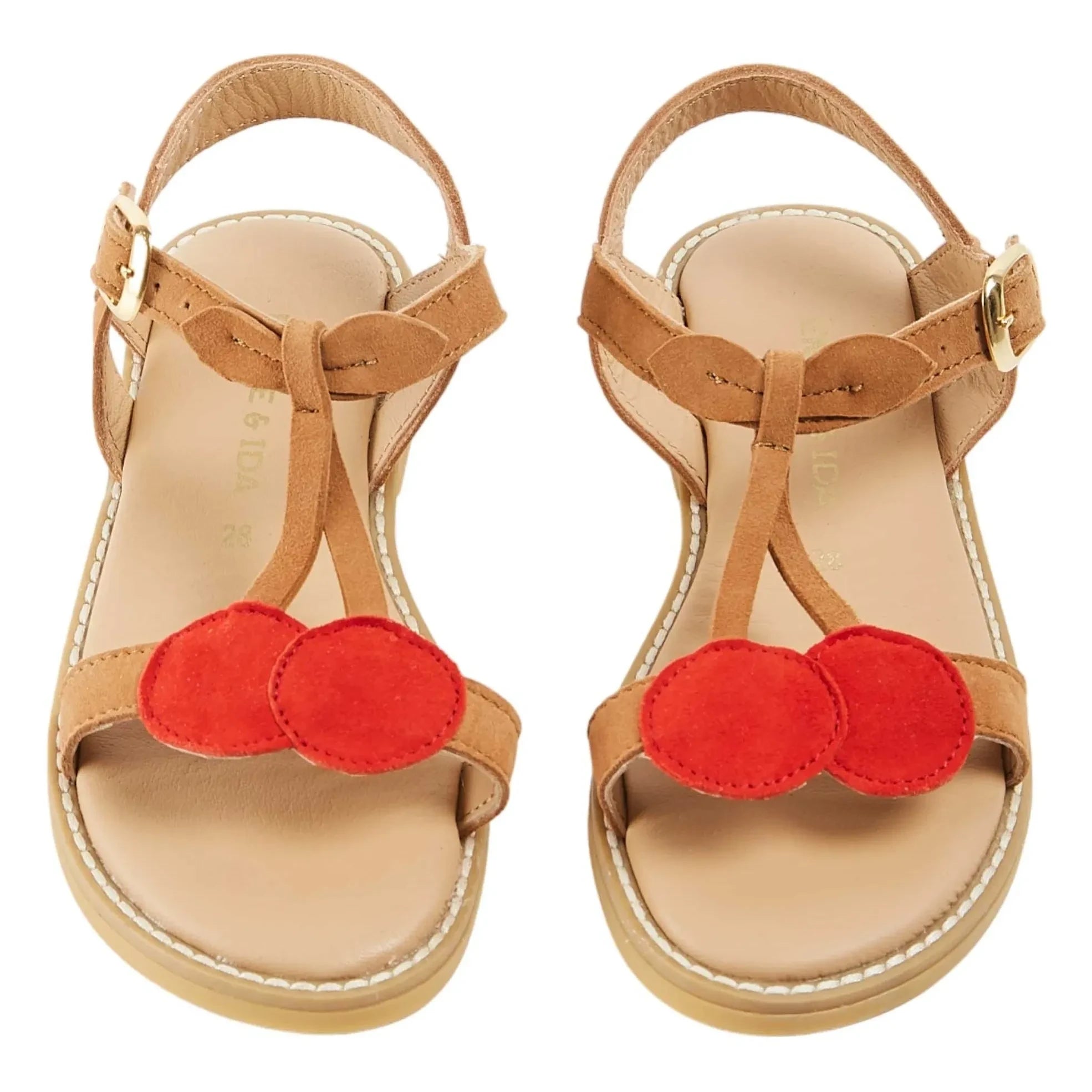 Emile et Ida - Sandalias de piel Cerezas | Rojo