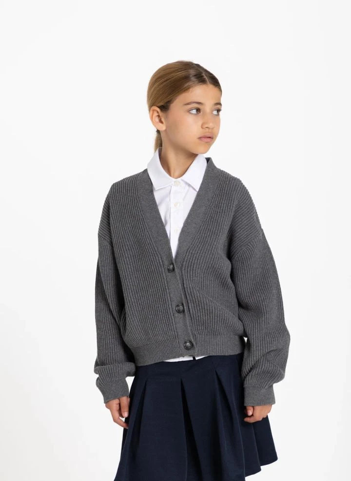 Smallable Kid - Chaqueta de algodón orgánico Abbey | Gris melange