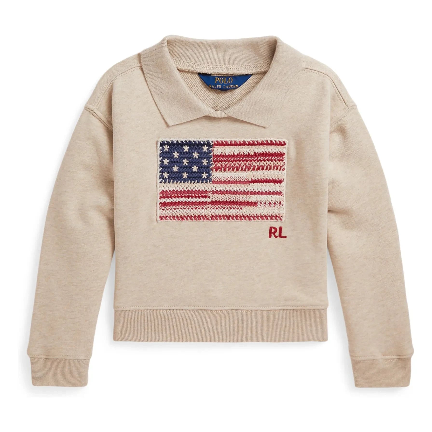 Ralph Lauren - Sweat Polo Amerikan Bayrağı | Kum