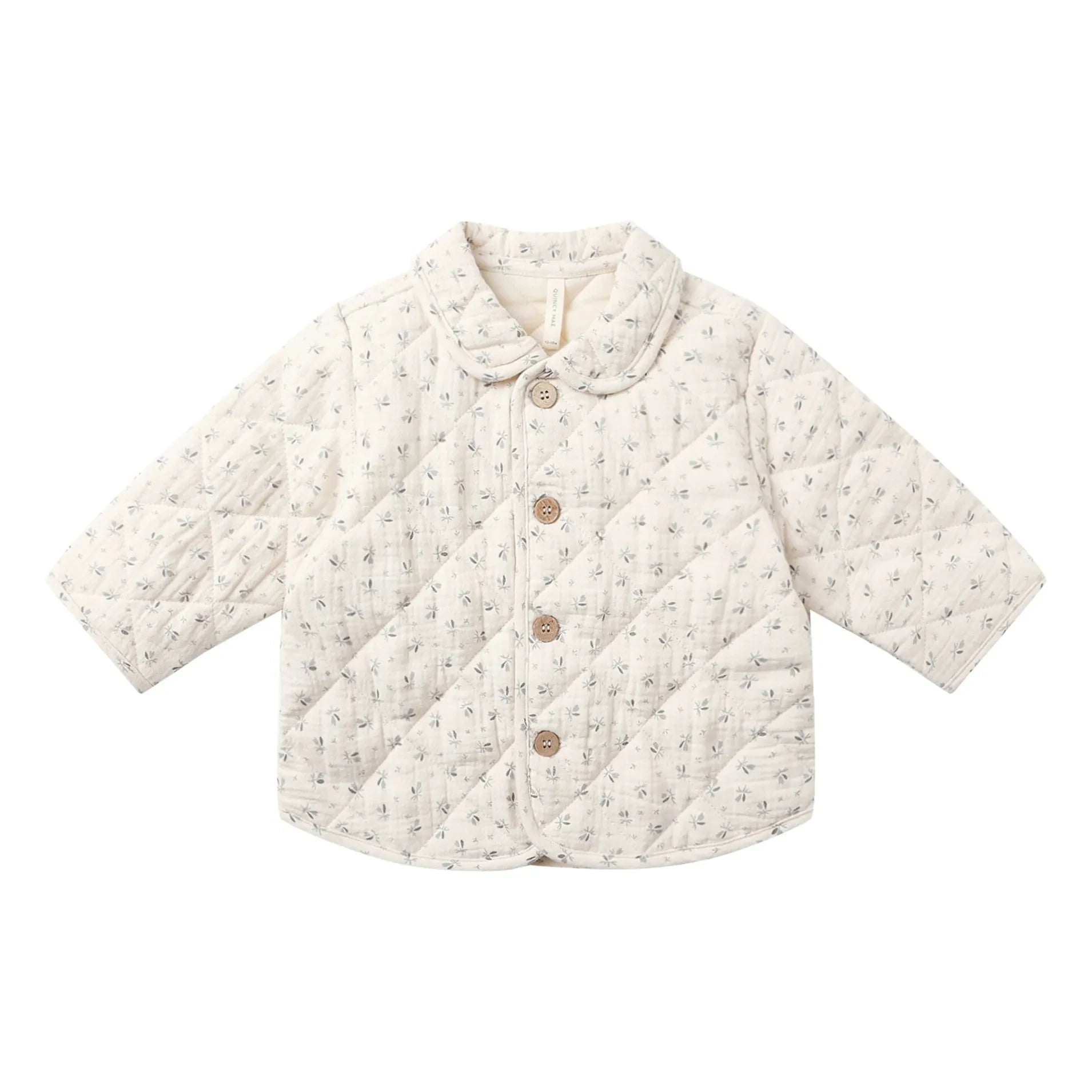 Quincy Mae - Chaqueta acolchada Fleurie de gasa de algodón orgánico | Crudo