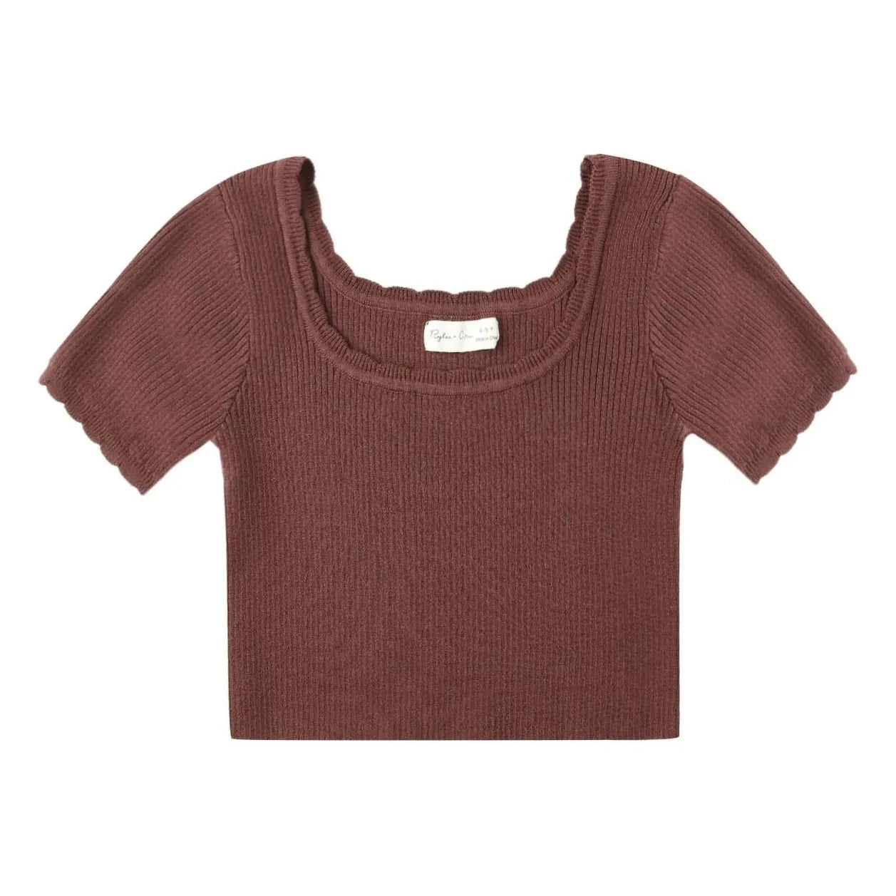 Rylee + Cru - Mini camiseta abullonada | Borgoña
