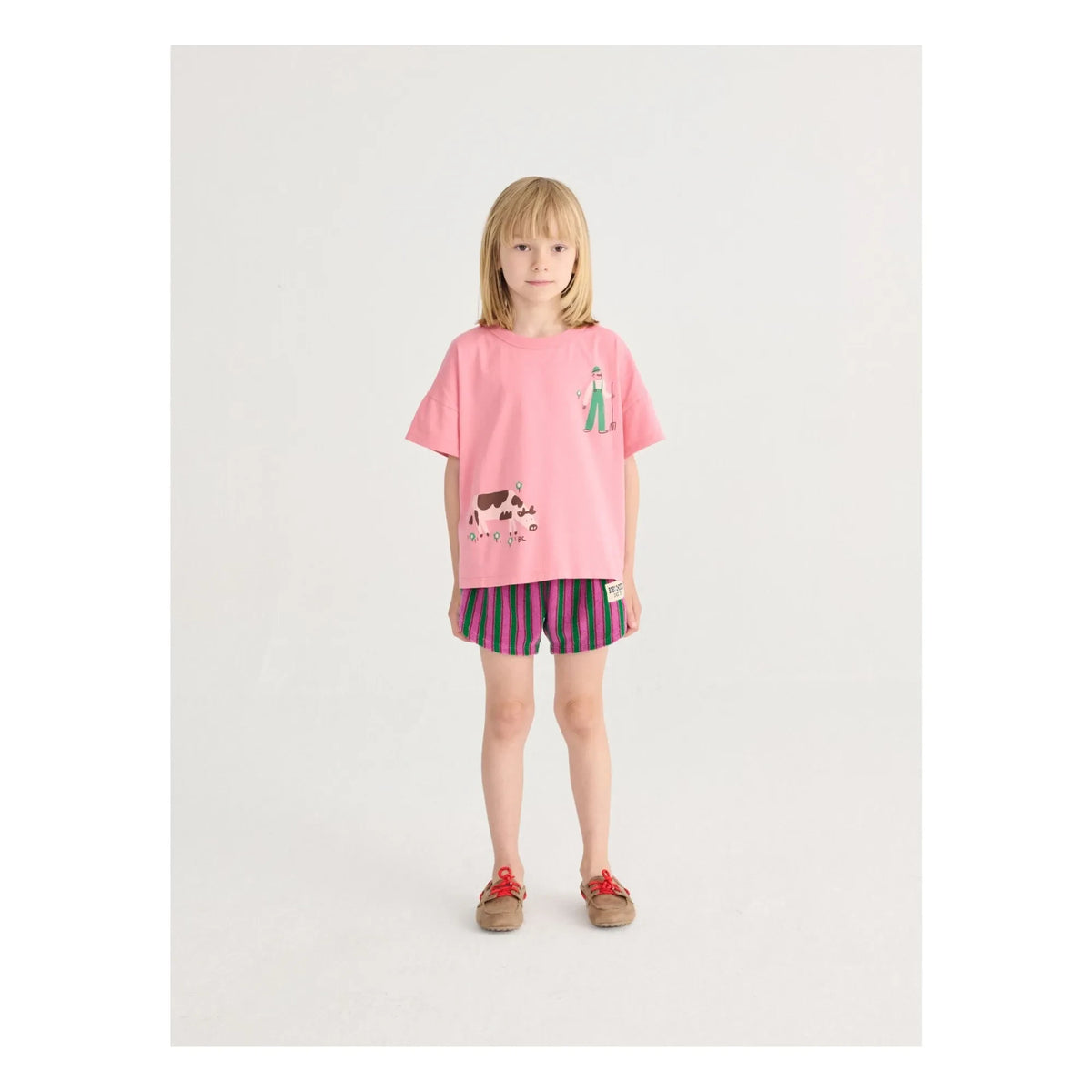 Bobo Choses - Shorts de rizo a rayas | Verde
