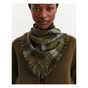 Bompard - Swann Tartan Kaşmir Mini Eşarp | Olive