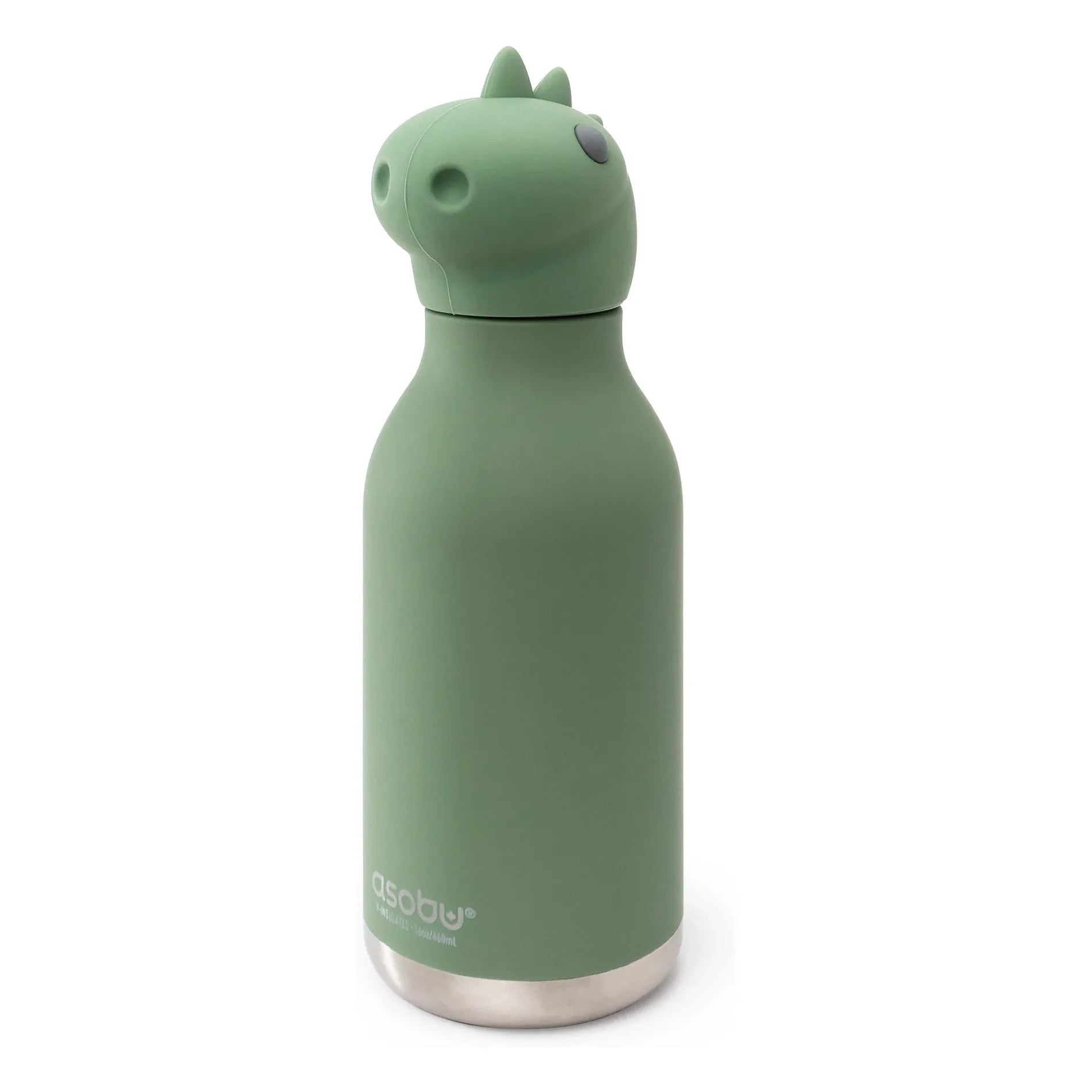 Asobu - Botella de agua de acero inoxidable Dinosaurio | Verde