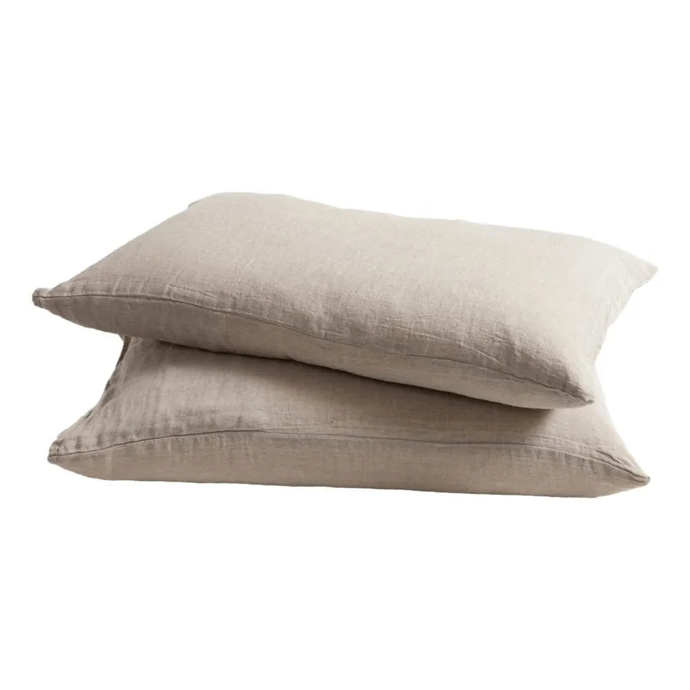 Maison de Vacances - Funda de almohada de lino lavado | Natural