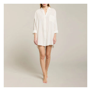 Maison Saint Julien - Vestido de algodón voile Port Miou | Blanco