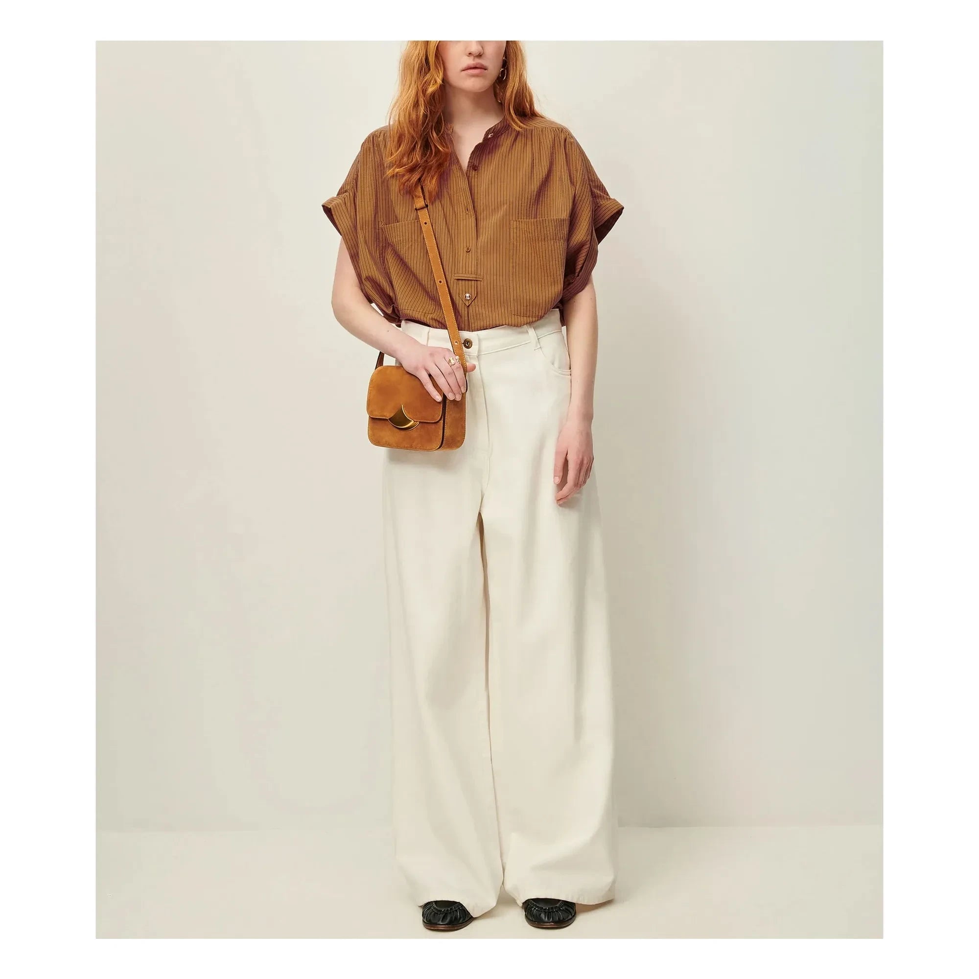 Sessùn - Blusa de rayas Camille | Marrón