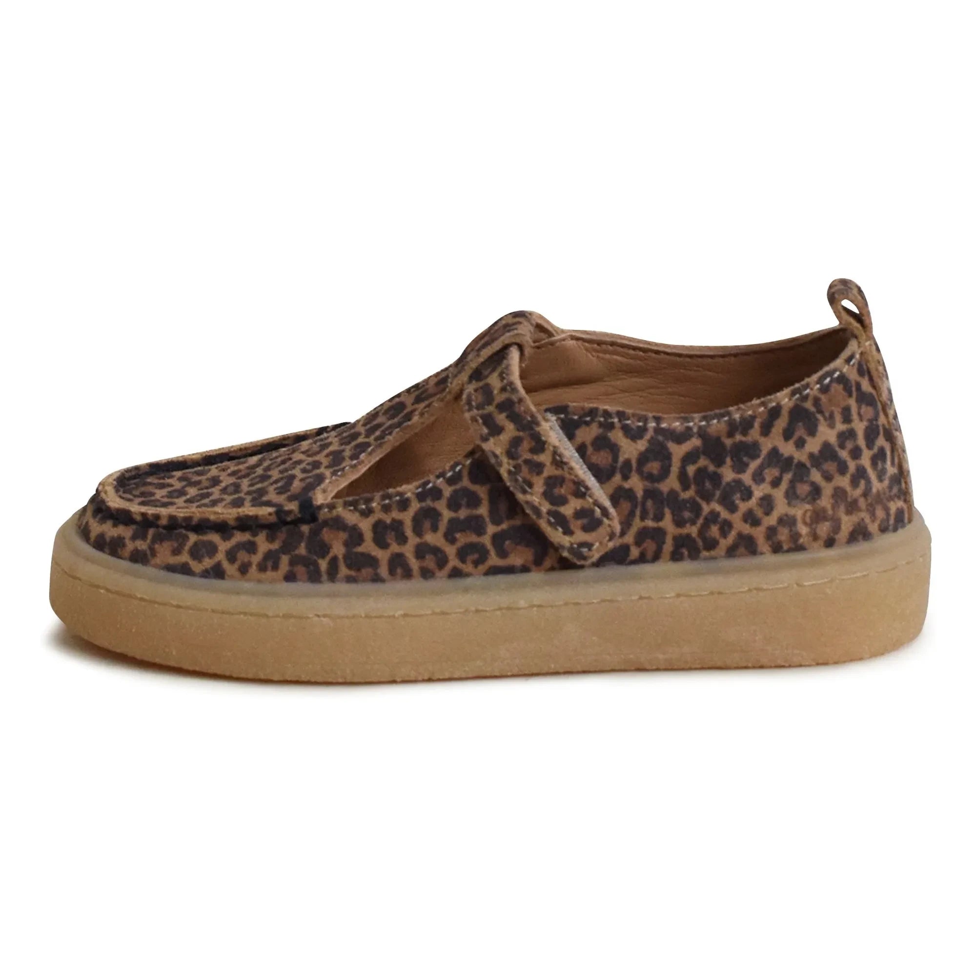 du Loua - Du Tilly Mocasín de ante estampado de leopardo | Marrón