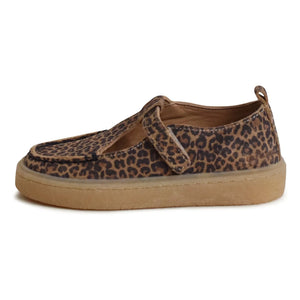 du Loua - Du Tilly Mocasín de ante estampado de leopardo | Marrón
