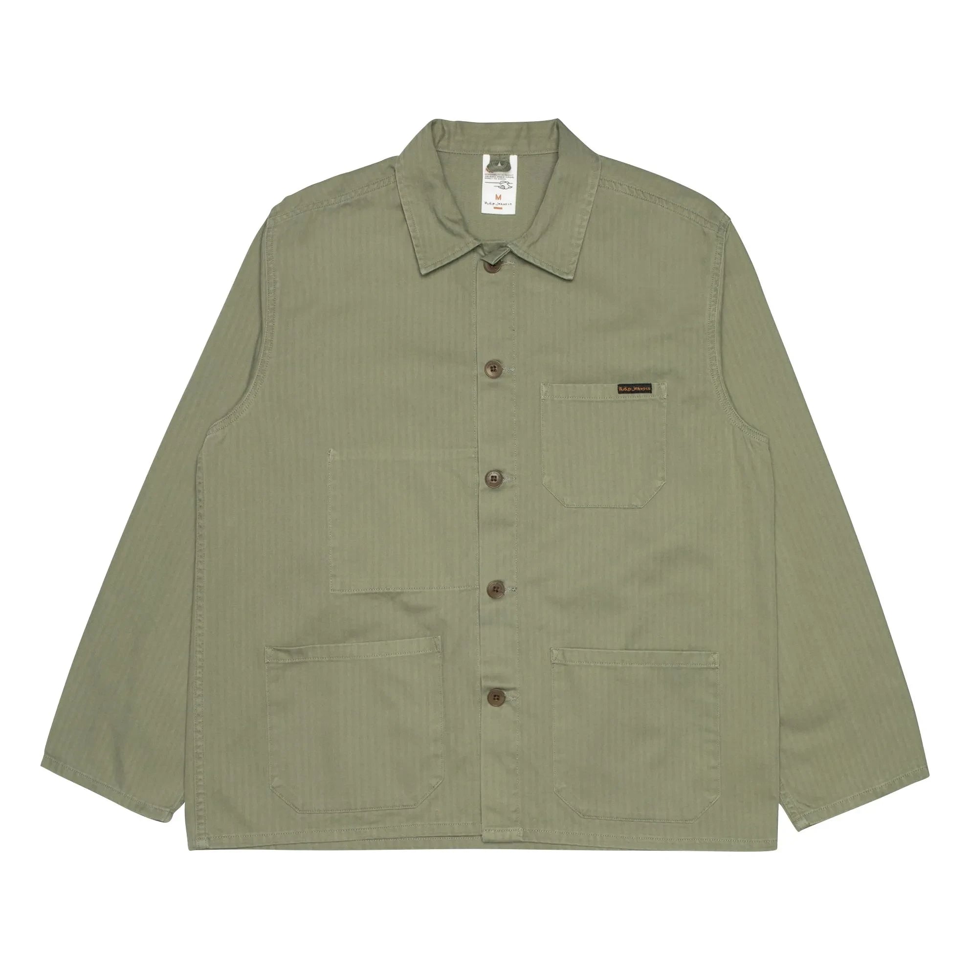 Nudie Jeans - Sobrecamisa Buddy Chore de espiga | Caqui
