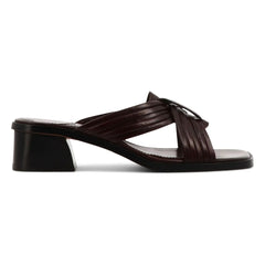 Socque Paris - Sandalias de cuero Janis | Chocolate