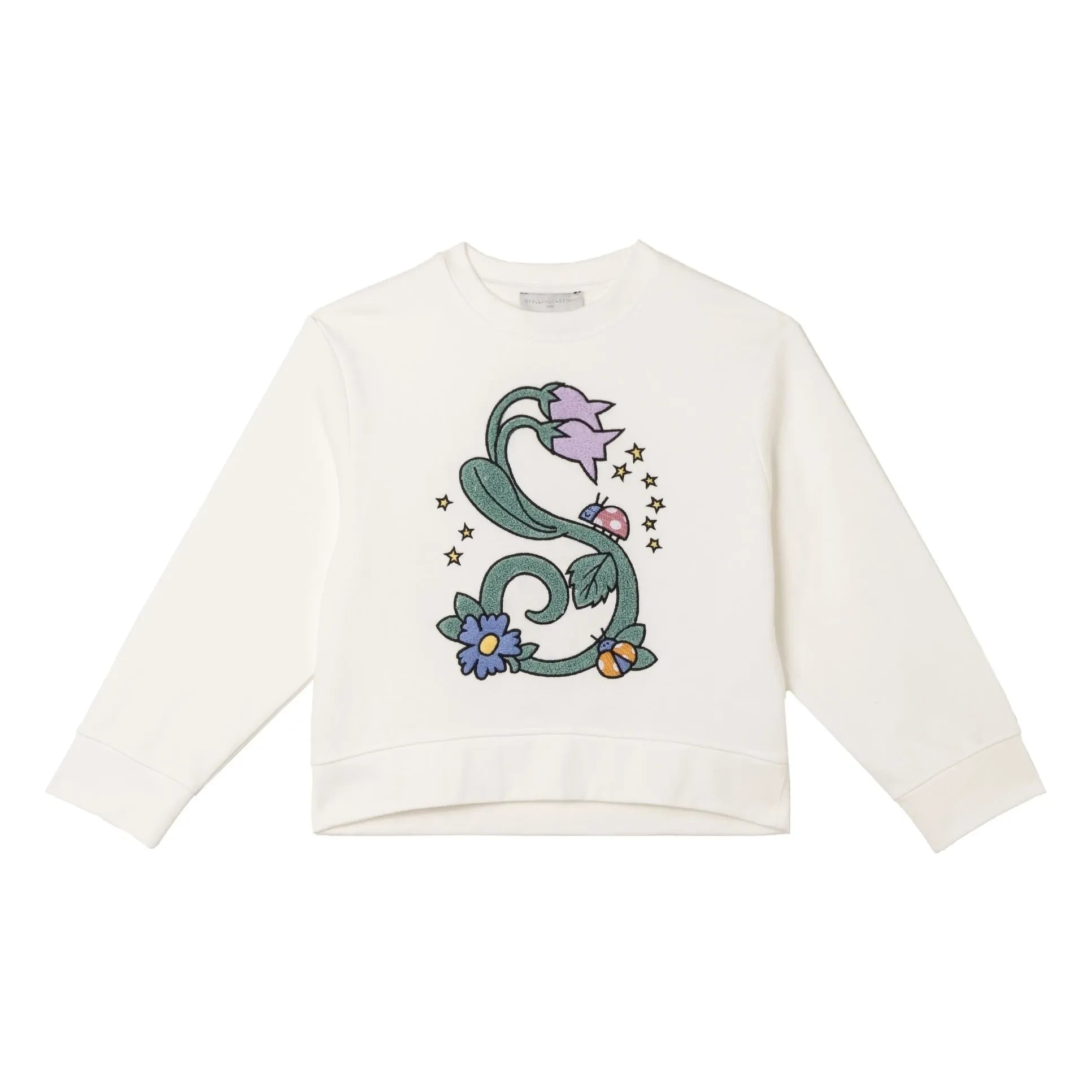 Stella McCartney Kids - Sudadera de flores de algodón orgánico | Marfil
