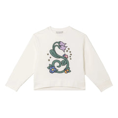 Stella McCartney Kids - Sudadera de flores de algodón orgánico | Marfil
