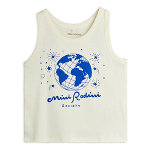 Mini Rodini - Camiseta de tirantes Society de algodón orgánico con certificación GOTS | Crudo