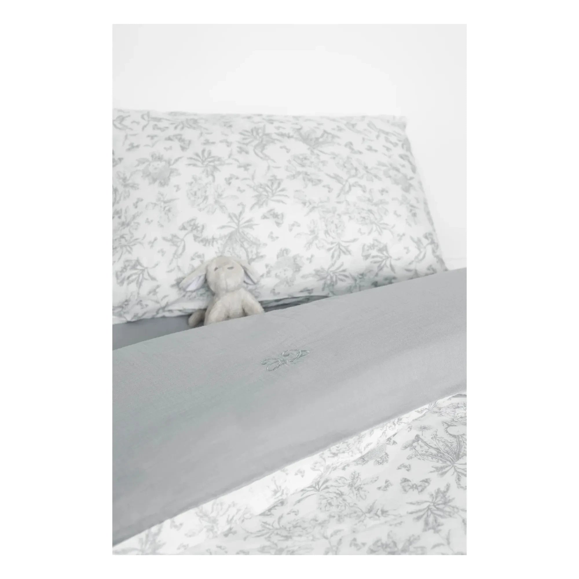 Tartine et Chocolat - Juego de funda nórdica Toile de Jouy | Gris