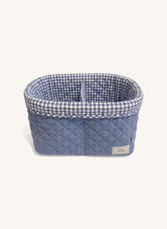 Editions Aimable - Caja de almacenamiento rectangular Paolo | Chambray azul