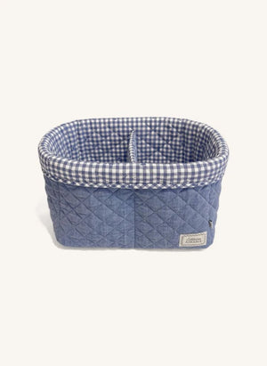 Editions Aimable - Caja de almacenamiento rectangular Paolo | Chambray azul