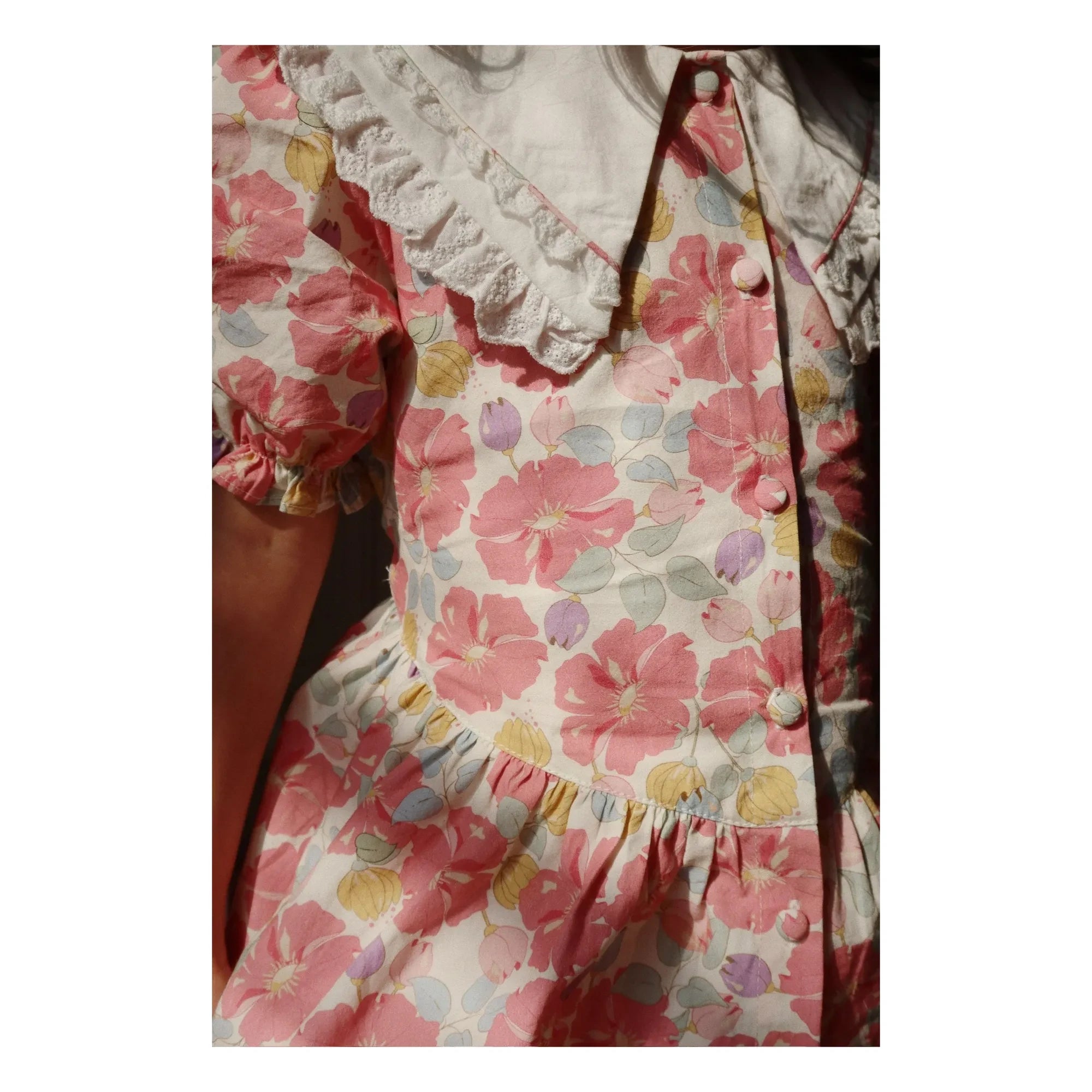 Konges Sløjd - Blusa de algodón orgánico con cuello de corazón | Rosa