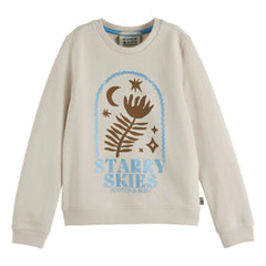 Scotch & Soda - Sudadera de algodón orgánico con estampado Starry Skies | Crudo