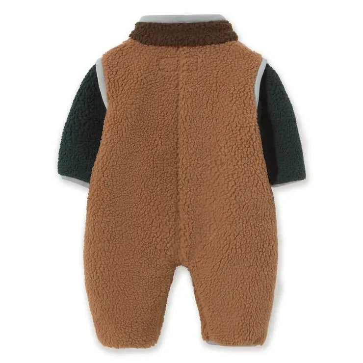Tinycottons - Chaqueta de piloto con bloques de color estilo sherpa | Marrón