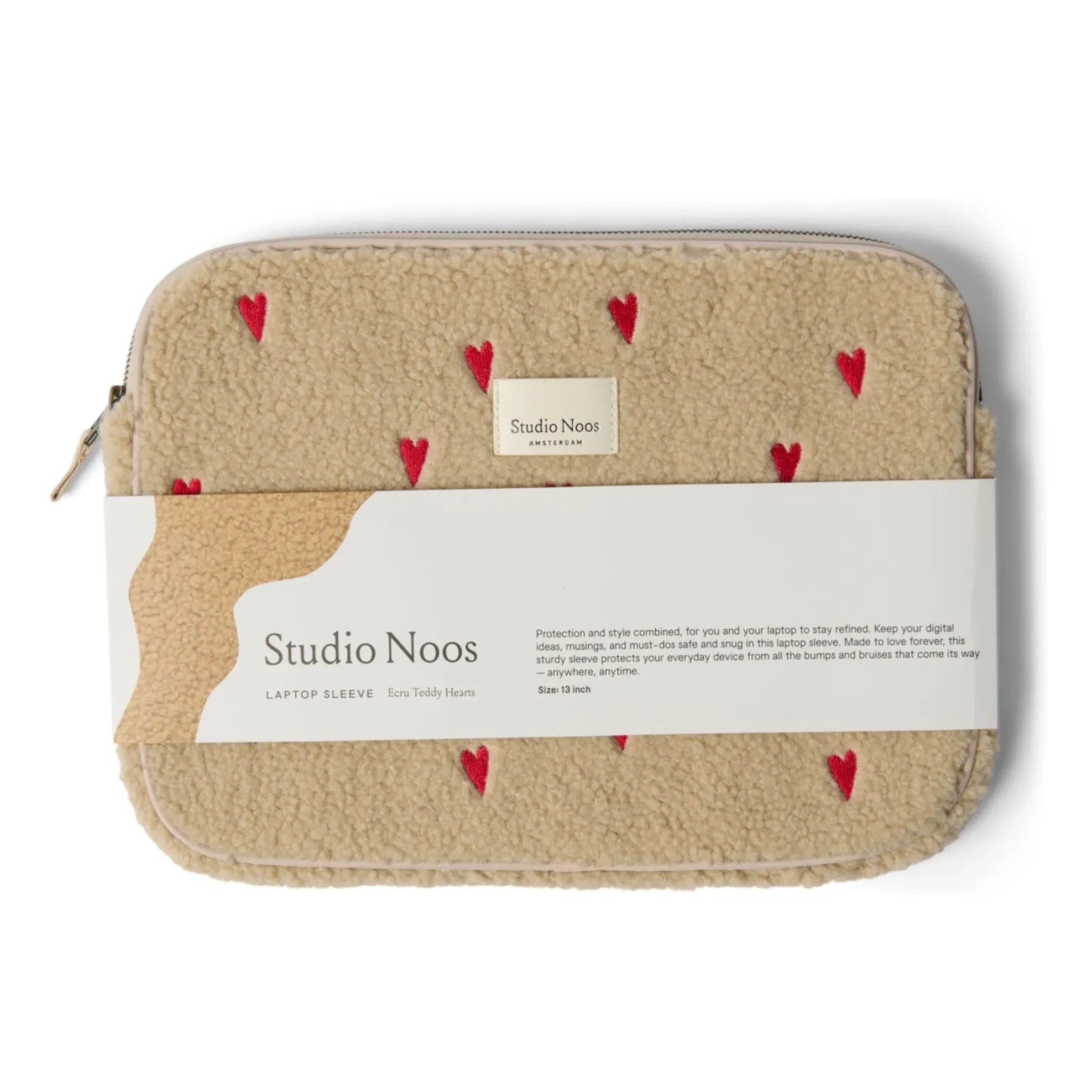 Studio Noos - Funda para portátil con corazón | Crudo