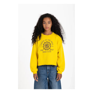 Sudadera BAY de algodón orgánico con el dedo en la nariz | Amarilla
