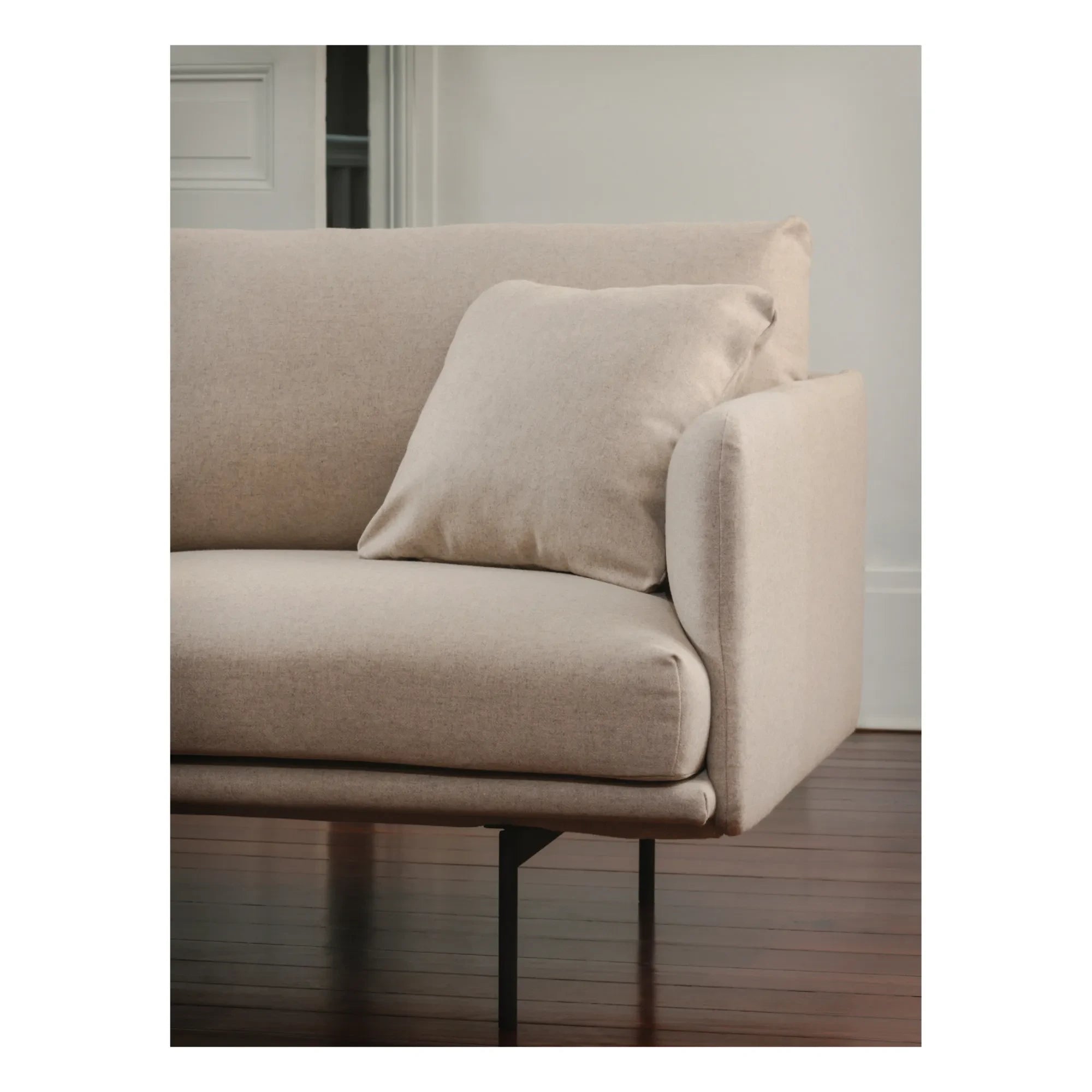 Panac Edition - Sofá de 3 plazas Isly, tela jaspeada - 205 cm | Gris