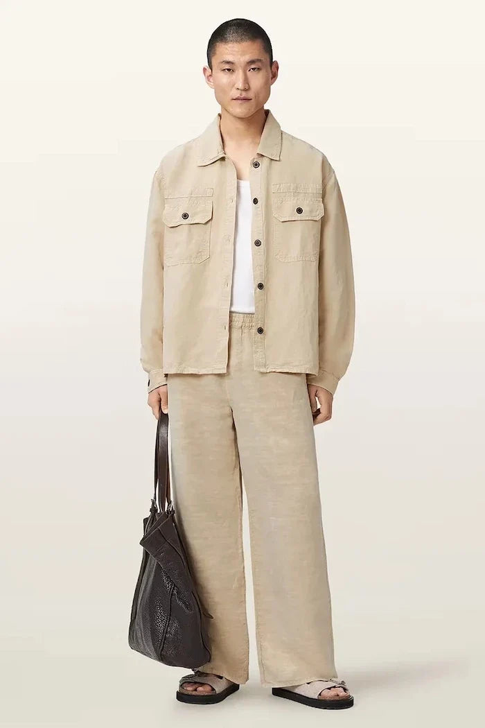 Camisa de lino para hombre AllSaints KORTEN