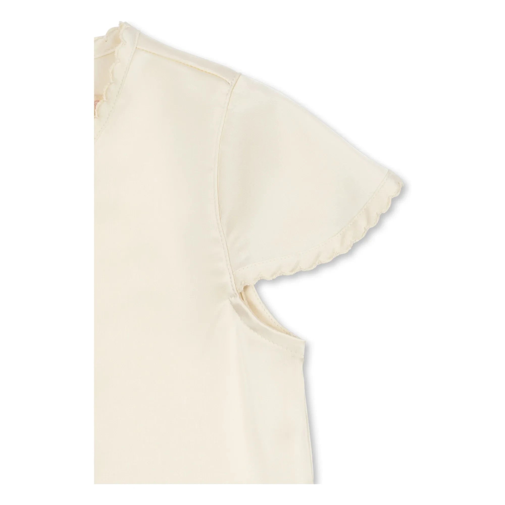 Konges Sløjd - Blusa con lazos bordada brillante | Crudo