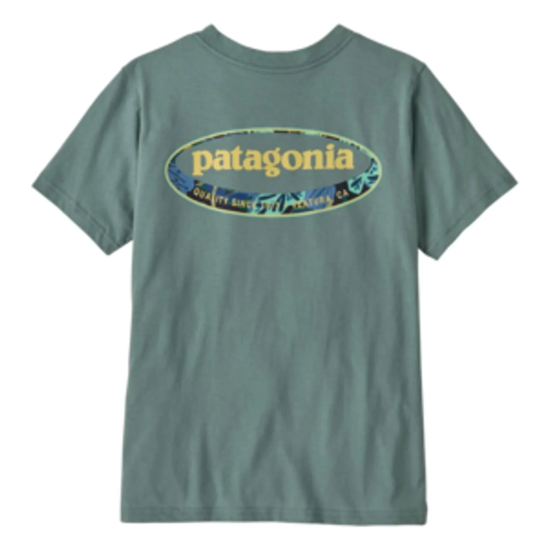Patagonia - Camiseta gráfica 95 Oval Logo Algodón orgánico | Gris azulado