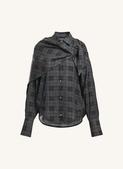 Essentiel Antwerp - Kiss Oversized Şal Gömlek | Gri