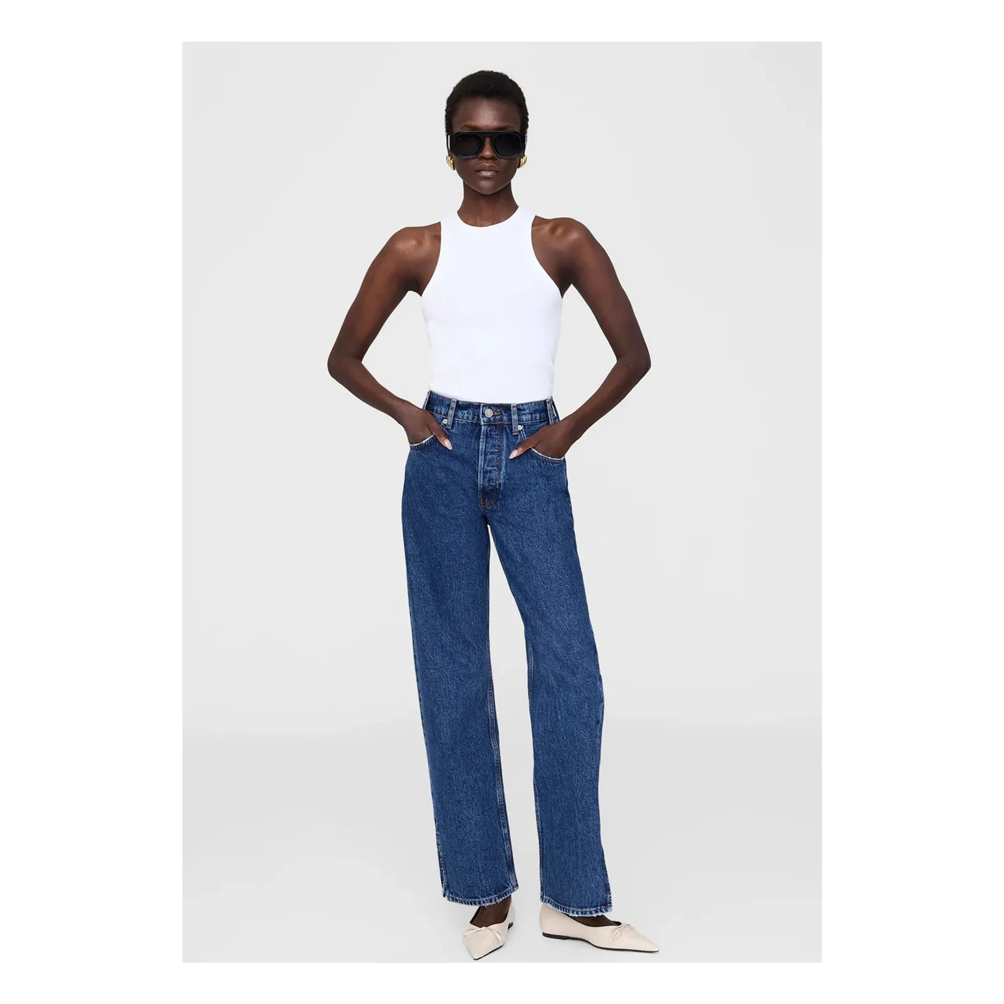 Anine Bing - Vaqueros Roy 31" | Azul Lavado