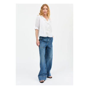 Skall Studio - Blusa de algodón Clea | Blanco
