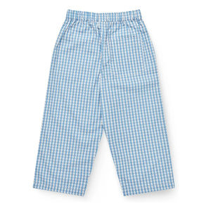 Copenhagen Colors - Pantalones de algodón orgánico con estampado de pata de gallo | Azul