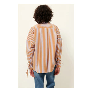 Sessùn - Camisa a rayas de algodón Armando | Terracota