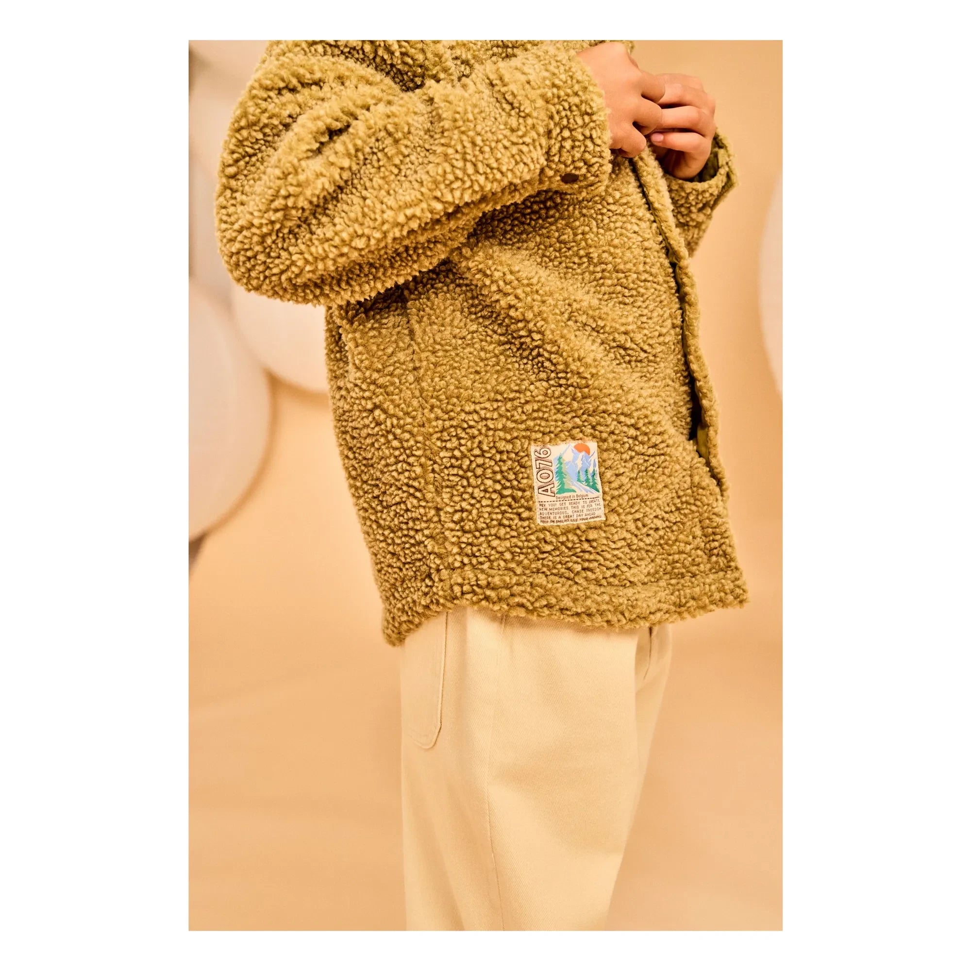 AO76 - Chaqueta Sherpa Hahoe | Verde amarillo