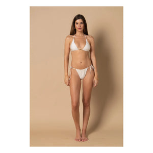 Alma Deia - Parte superior de bikini de triángulo Jenny | Blanco crudo